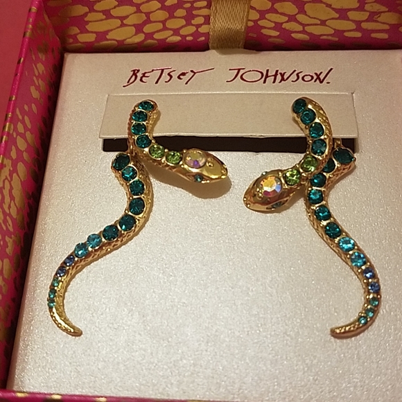 Betsey johnson snake earrings nwt nib - Picture 1 of 6